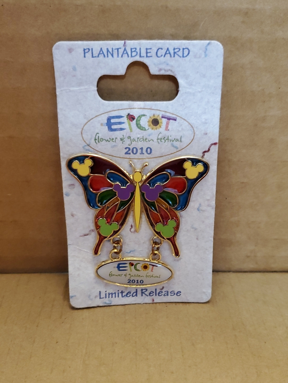 Disney Epcot Flower And Garden Festival Stained Glass Enamal Pin